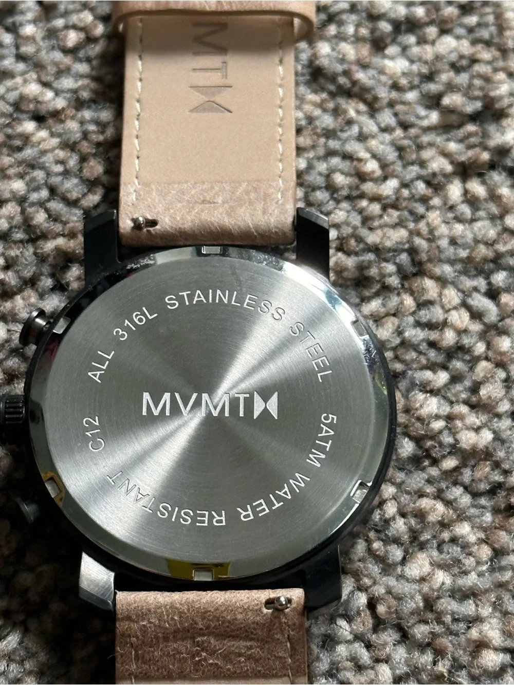 New Mens MVMT Chronograph Tan Leather Strap Watch